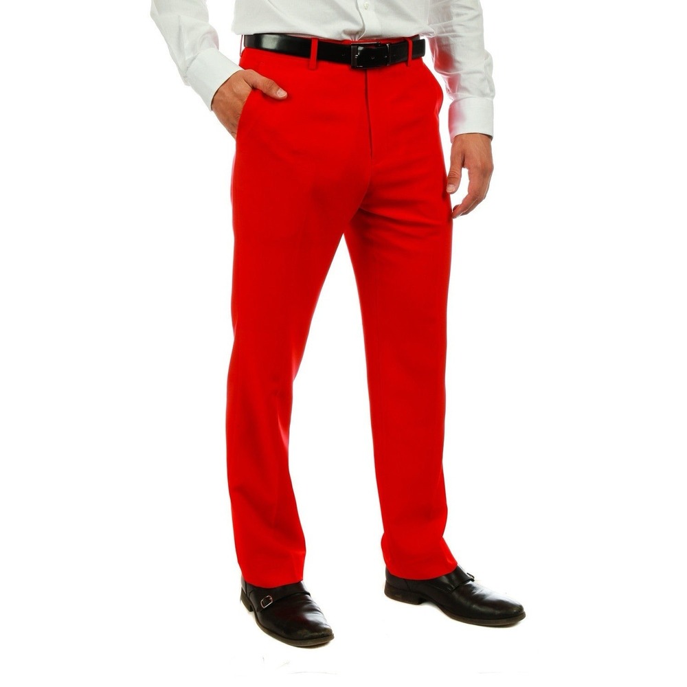 NWT Shinesty Formal Dress Suit Trousers Pants Red Straight Leg Mens 48x36 NEW
